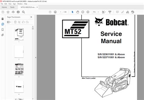 bobcat mt52 mini skid steer|bobcat mt52 service manual pdf.